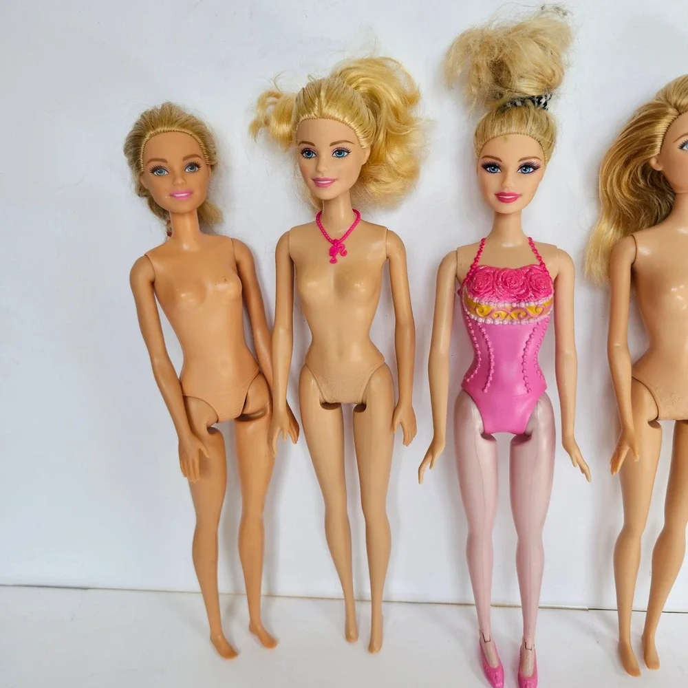 Y2K Mattel Barbie Doll Lot 5pc Blonde Hair Ballerina Fashion Dolls Toy Bundle